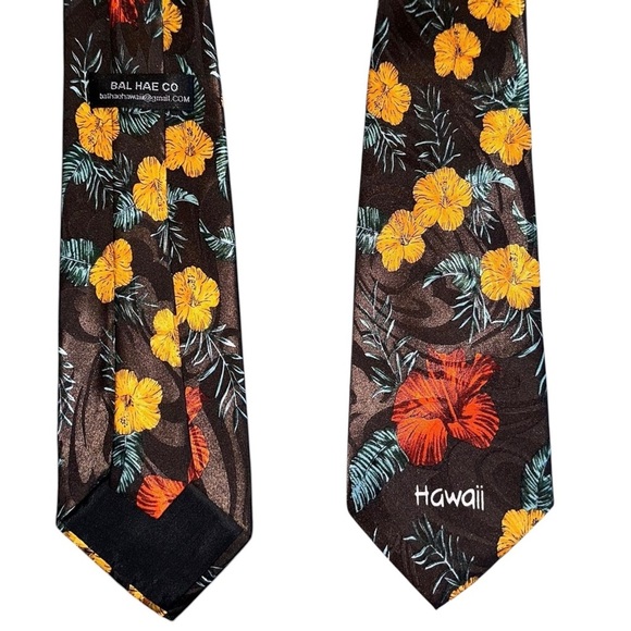 Hawaiian Ties (Lot of 3) Men’s Tropical Floral Classic Size Island Neckties - Picture 3 of 13